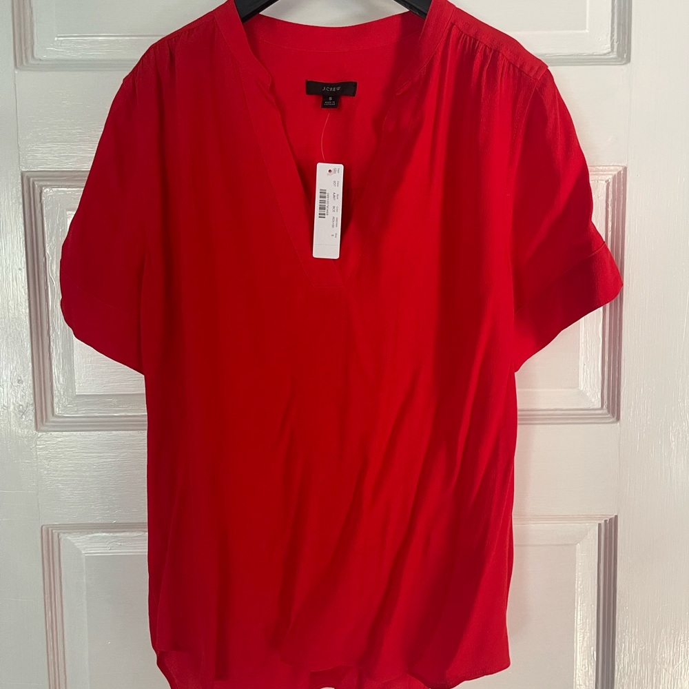 Beautiful bright red shirt from J Crew